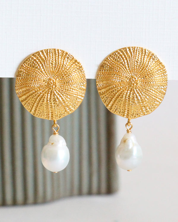 Aretes Coral Perla
