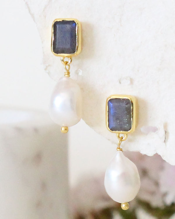 Aretes Labradorita Duo