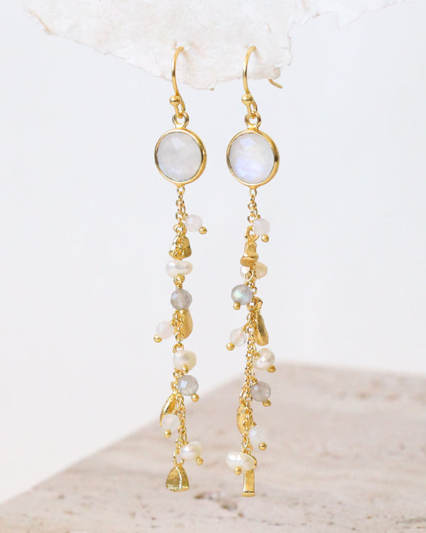 Aretes Luna Colgante