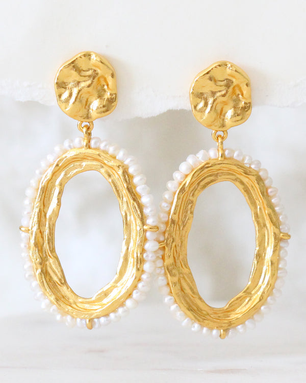 Aretes Plano Perlas